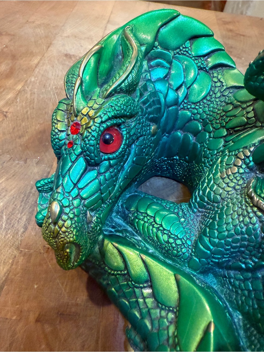 Green Windstone Editions Resting Mother Dragon Sculpture Figurine Peña 1985 - Picture 6 of 14
